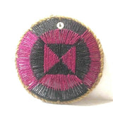 Basket Wall Décor Woven Round Tray Coiled Handmade Straw Bohemian Fruit Display