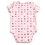 Carter's Baby Girls Newborn OutFit Bodysuit Short One Piece with Pink Hearts