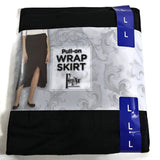 Women's Felina Pull On Wrap Maxi Long Fashion Skirt Black L