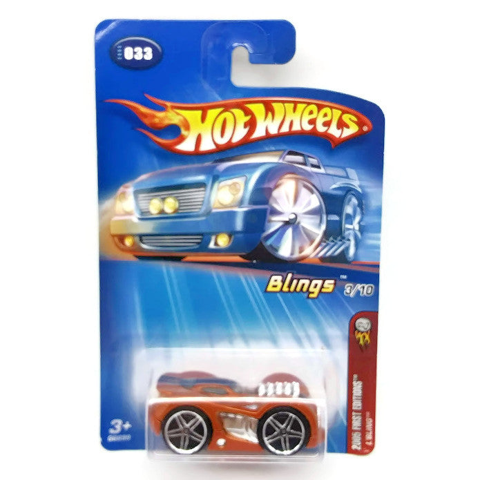 Hot Wheels 2005 First Editions, Blings,  3/10 #033, Orange, NEW