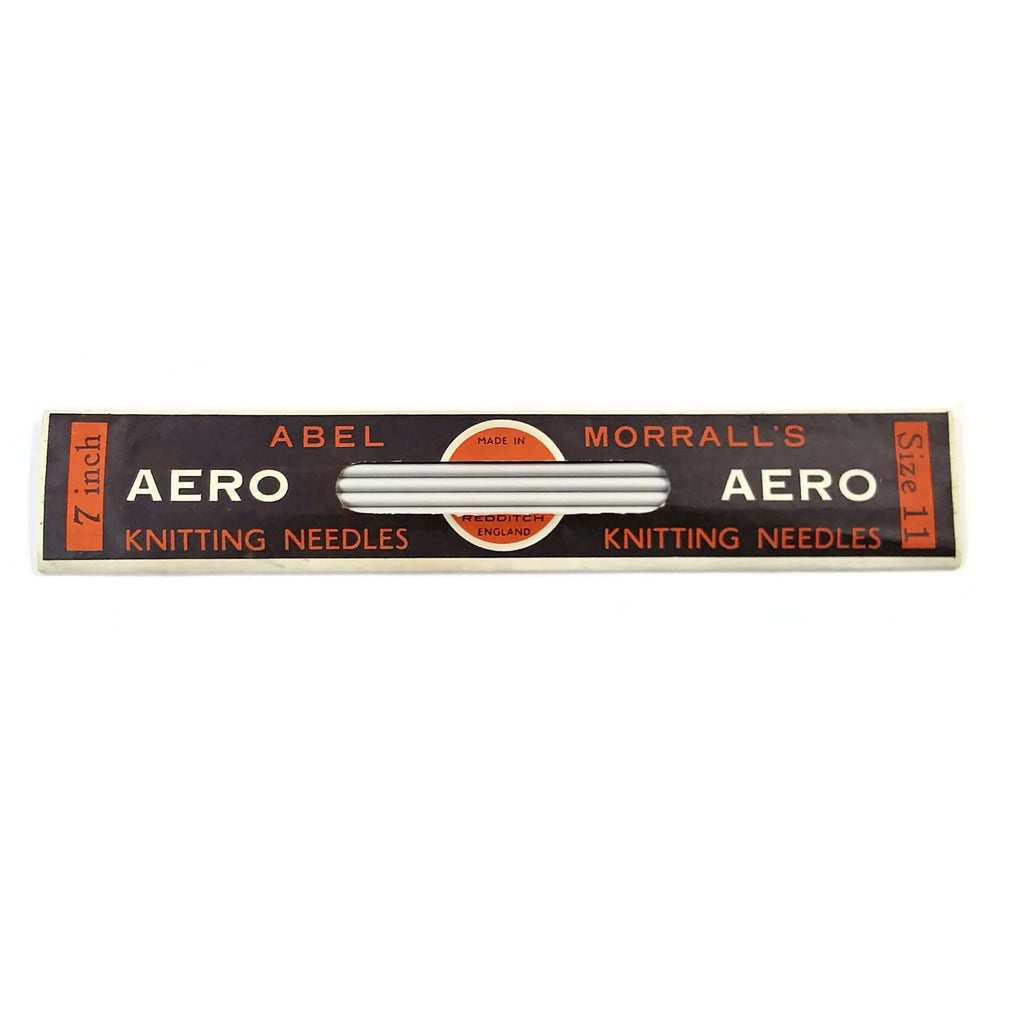 Rare Vintage Original Aero 4 Knitting 7"  Needles Set Size 11 Abel Morrall’s