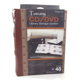 DVD/CD Storage Binder Cognac Case Holds Up 48 DVDs/CDs/Blu-Rays Holder Protects