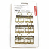 Set of 6 Brass Gold Wire Clips Paper-Clips Office Supply