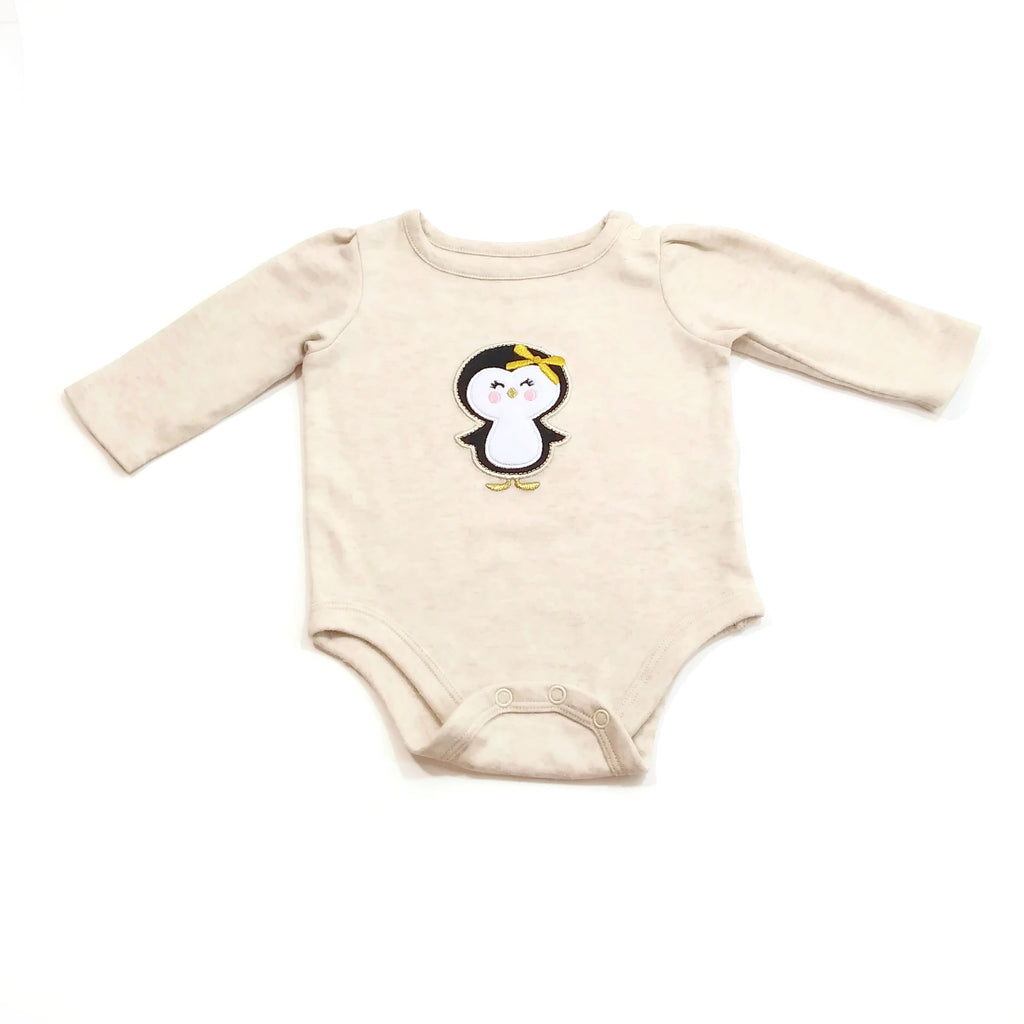 garanimals Baby Girl 0-3 Months OutFit Bodysuit Long Sleeves One Piece Penguin
