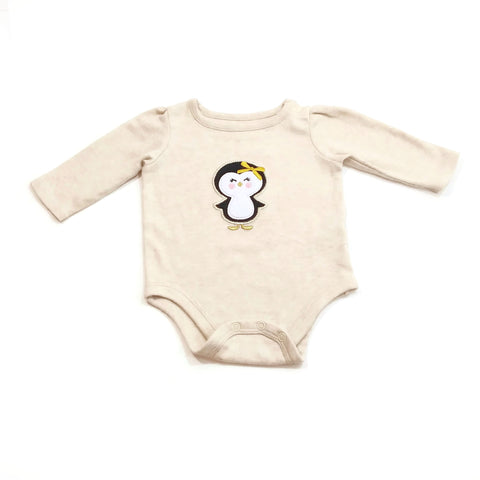 garanimals Baby Girl 0-3 Months OutFit Bodysuit Long Sleeves One Piece Penguin