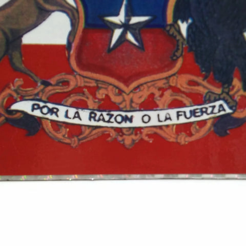 Coat Of Arms Of Chile Por La Razón O La Fuerza "By reason or force" Plastic Home