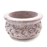 Soapstone Decorative Smudging Bowl Pot Incense Resin Burner Hand-Carved India