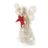 Vintage Christmas Angel Handmade White Cotton Starched Crochet Ornament 4 in