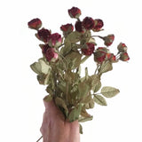 Red Roses Bouquet Artificial Flowers, 22 heads 1"