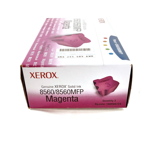Genuine Xerox 108R00724 8560/8560MFP Magenta Solid Ink Sticks, Pack Of 3 