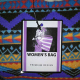 Women's Beach Fabric Bag Fashion Shoulder HandBag Tote Purse Purple Printed