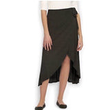 Women's Felina Pull On Wrap Maxi Long Fashion Skirt Black L