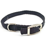 Dog/Cat Small Embellished Black/ Silver Collar Adjustable