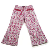 Lili Gaufrette Girls Pink Floral Print pants Size 4 Years New