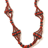 Collar de Elegua/ Elegua Necklace Santeria Lucumi Yoruba Shamanic 35" Red/Black