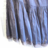 Women Summer Off-The-Shoulder Mini Dress Long Sleeves Gray Vintage