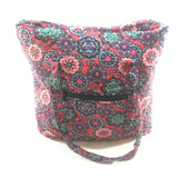 Fabric Women's Bag Shoulder Handbag Purse Tote Pouch Floral Printed Pink Purple