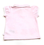 Jacadi Paris Baby Girl Toddler Polo Shirt Short Sleeve Top T-Shirt Pink 12M