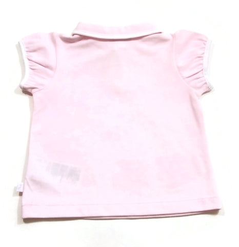 Jacadi Paris Baby Girl Toddler Polo Shirt Short Sleeve Top T-Shirt Pink 12M