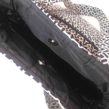 Women Shoulder Bag Handbag Fabric Tote Purse Pouch Wallet Black/White Printed