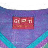 Gangotri Indian Handcrafted Short sleeves Women's Shirt Purple V-Neck