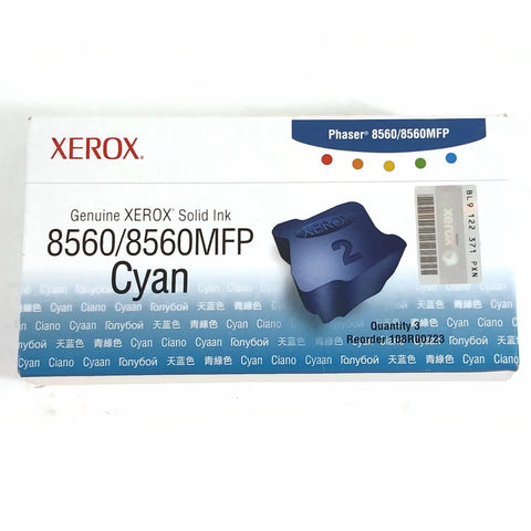 Genuine Xerox 108R00723 8560/8560MFP Cyan Solid Ink Sticks, Pack Of 3 -NEW