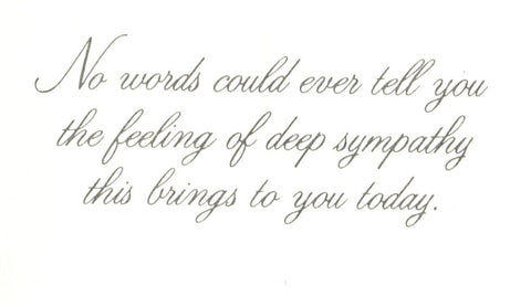 With Thoughts of Sympathy Greeting Card