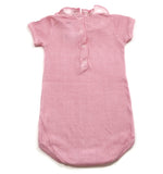 PETIT BATEAU Baby Girl 12 Months / 86 CM  OutFit Bodysuit Short One Piece Pink &