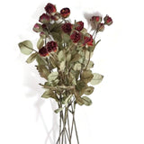 Red Roses Bouquet Artificial Flowers, 22 heads 1"