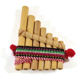 Andean Indian Bamboo Pan Pipes Flute 7 small Pipes W 2.5" x L 4" Handmade - NEW