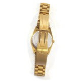 Unisex Gold Color & Red W/Simulated Diamonds Bracelet Analog Wrist Watch