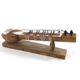 India Handicraft Eastern Miniature Musical Instrument Wooden Sitar 6.5" Vintage