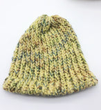 Women's Handmade 100% Wool Knit Winter Beanie Hat Yellow