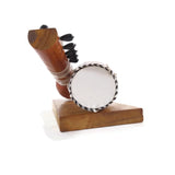 India Handicraft Miniature Musical Instrument Wooden Sitar&Dholak Drum Vintage