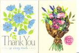 Lot of 2 Trader Joe's Thank You Greeting Cards Flowers Spring Time New