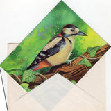 Colorful Bird Birds Lover Collection Blank Art Greeting Card illustrated by Mich