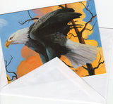 Michael Hegedus Eagle on a Rock Blank Art Greeting Card Birds Wildlife Collectio