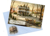 Vintage Merry Christmas Holiday Seasons Greeting Card