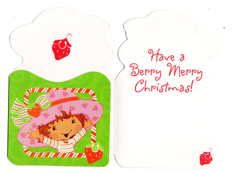 Strawberry Shortcake Berry Merry Christmas Picture Frame Holiday Season Greeting