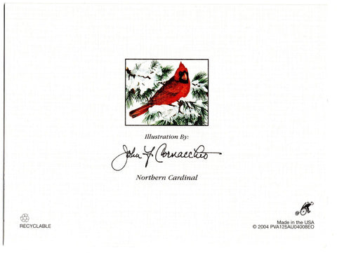 Northern Cardinal Birds Lover Collection Blank Art illustrated Greeting Card