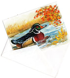 Wood Duck Aquatic Birds Lovers Collection Blank Art illustrated Greeting Card