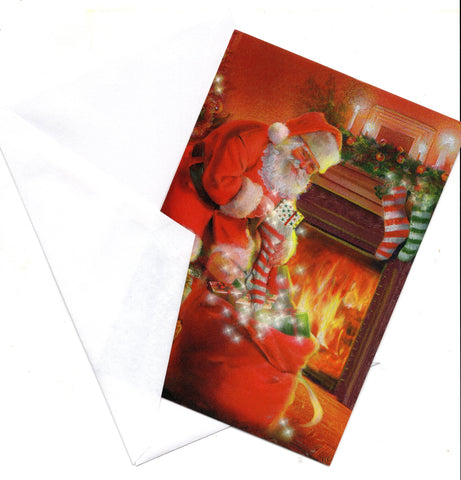 Santa Claus Christmas Gifts Holidays Wishes Greeting Card
