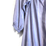 Women Summer Off-The-Shoulder Mini Dress Long Sleeves Gray Vintage