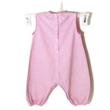 PETIT BATEAU Baby Girl 12 Months/74 CM Jumpsuit One Piece Pink & White