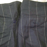 Women MANGO SUIT Faison Tie Waist Wide Leg Pants Blue Striped
