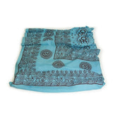 Om Meditation Shawl Yoga Wrap Prayer Veil Turquoise Aum Stole Large Unisex
