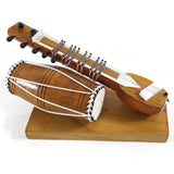 India Handicraft Miniature Musical Instrument Wooden Sitar&Dholak Drum Vintage