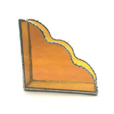 Orange Glass Napkin Holder Handmade Art Work Decorative Kitchen Décor Vintage