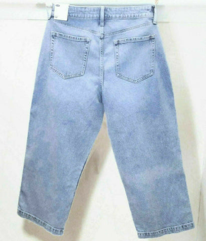Old Navy Women's Jeans High Rise Wide Leg Ankle Length Cropped Blue Size 32